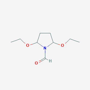 molecular formula C9H17NO3 B14495260 2,5-Diethoxypyrrolidine-1-carbaldehyde CAS No. 63050-26-0