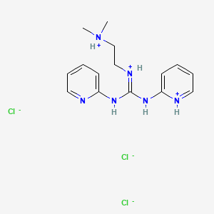 molecular formula C15H23Cl3N6 B14495262 Guanidine, 1,3-bis(2-pyridyl)-2-(2-dimethylaminoethyl)-, trichloride CAS No. 63885-20-1