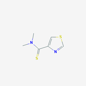 molecular formula C6H8N2S2 B14495267 N,N-Dimethyl-1,3-thiazole-4-carbothioamide CAS No. 64649-17-8