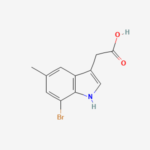 molecular formula C11H10BrNO2 B1449532 2-(7-Bromo-5-methyl-1H-indol-3-yl)acetic acid CAS No. 31523-00-9