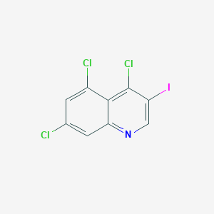 molecular formula C9H3Cl3IN B1449534 4,5,7-Trichloro-3-iodoquinoline CAS No. 1598298-32-8