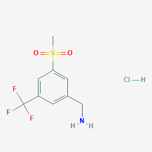 [3-Methanesulfonyl-5-(trifluoromethyl)phenyl]methanamine hydrochloride