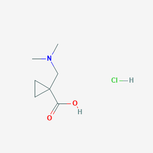 molecular formula C7H14ClNO2 B1449537 1-[(Dimethylamino)methyl]cyclopropane-1-carboxylic acid hydrochloride CAS No. 1803603-95-3