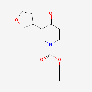 molecular formula C14H23NO4 B1449540 Tert-butyl 4-oxo-3-(oxolan-3-yl)piperidine-1-carboxylate CAS No. 1694531-32-2