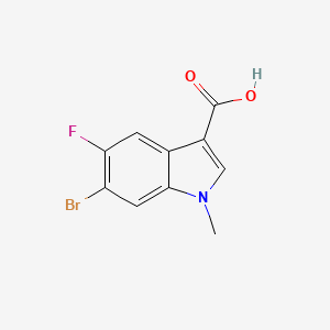molecular formula C10H7BrFNO2 B1449541 6-Bromo-5-fluoro-1-methyl-1H-indole-3-carboxylic acid CAS No. 1780771-87-0