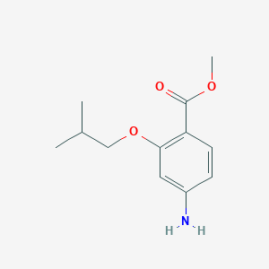 molecular formula C12H17NO3 B1449545 4-Amino-2-isobutoxybenzoic acid methyl ester CAS No. 1692403-99-8