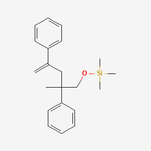 molecular formula C21H28OSi B14495450 Trimethyl[(2-methyl-2,4-diphenylpent-4-en-1-yl)oxy]silane CAS No. 64960-61-8