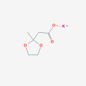 molecular formula C6H9KO4 B1449548 Potassium (2-methyl-1,3-dioxolan-2-yl)acetate CAS No. 67024-84-4