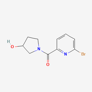 molecular formula C10H11BrN2O2 B1449549 1-(6-Bromopyridine-2-carbonyl)pyrrolidin-3-ol CAS No. 1695190-32-9