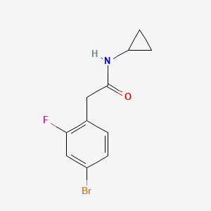 molecular formula C11H11BrFNO B1449550 2-(4-Bromo-2-fluoro-phenyl)-N-cyclopropyl-acetamide CAS No. 1787714-75-3