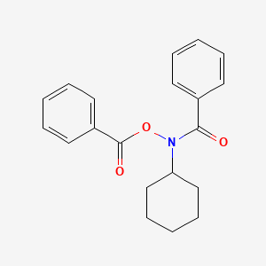 molecular formula C20H21NO3 B14495519 Benzamide, N-(benzoyloxy)-N-cyclohexyl- CAS No. 64934-62-9