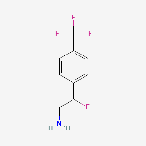 molecular formula C9H9F4N B1449552 2-氟-2-[4-(三氟甲基)苯基]乙胺 CAS No. 1004282-65-8