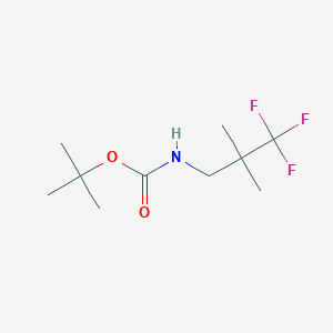 molecular formula C10H18F3NO2 B1449555 tert-butyl N-(3,3,3-trifluoro-2,2-dimethylpropyl)carbamate CAS No. 1803611-47-3