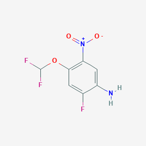 molecular formula C7H5F3N2O3 B1449557 4-(Difluoromethoxy)-2-fluoro-5-nitroaniline CAS No. 1803611-06-4