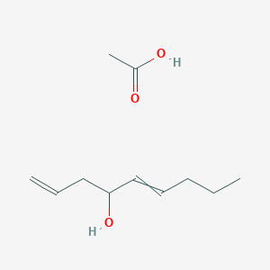 molecular formula C11H20O3 B14495578 Acetic acid;nona-1,5-dien-4-ol CAS No. 64677-49-2