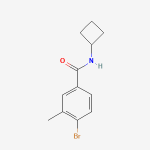molecular formula C12H14BrNO B1449558 4-Bromo-N-cyclobutyl-3-methylbenzamide CAS No. 1692915-07-3