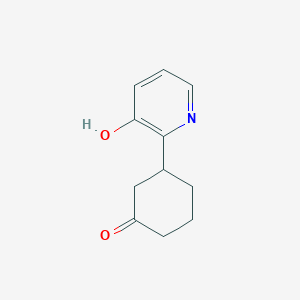 molecular formula C11H13NO2 B1449559 3-(3-羟基吡啶-2-基)环己酮 CAS No. 1391309-03-7