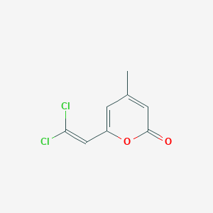 molecular formula C8H6Cl2O2 B14495592 6-(2,2-Dichlorovinyl)-4-methylpyran-2-one CAS No. 64254-07-5