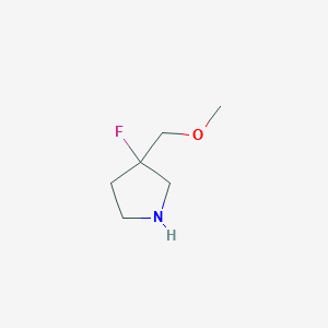 molecular formula C6H12FNO B1449563 3-氟-3-(甲氧基甲基)吡咯烷 CAS No. 1567070-60-3