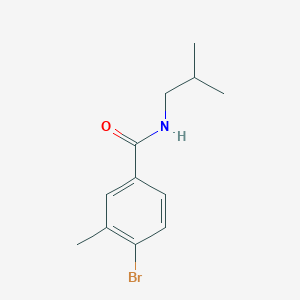 molecular formula C12H16BrNO B1449564 4-Bromo-3-methyl-N-(2-methylpropyl)benzamide CAS No. 1707600-24-5