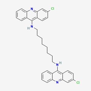 molecular formula C34H32Cl2N4 B14495652 N,N'-Bis(3-chloro-9-acridinyl)-1,8-octanediamine CAS No. 64955-63-1