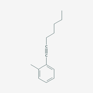 molecular formula C14H18 B14495653 Benzene, 1-(1-heptynyl)-2-methyl- CAS No. 64146-63-0
