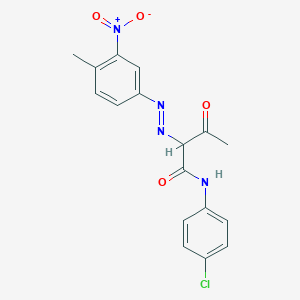 molecular formula C17H15ClN4O4 B14495675 N-(4-chlorophenyl)-2-[(4-methyl-3-nitrophenyl)diazenyl]-3-oxobutanamide CAS No. 63314-67-0