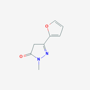 molecular formula C8H8N2O2 B1449568 3-(furan-2-yl)-1-methyl-4,5-dihydro-1H-pyrazol-5-one CAS No. 37432-58-9