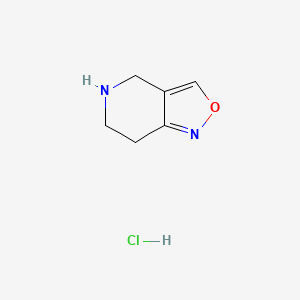 molecular formula C6H9ClN2O B1449581 4,5,6,7-Tetrahydroisoxazolo[4,3-c]pyridine hydrochloride CAS No. 1955493-65-8