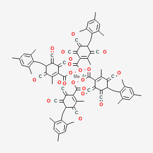 molecular formula C84H68MoO20 B14495816 Molybdenum(4+) tetrakis{2-methyl-3,5,6-tris(oxomethylidene)-4-[(2,4,6-trimethylphenyl)methyl]cyclohex-1-ene-1-carboxylate} CAS No. 63172-27-0