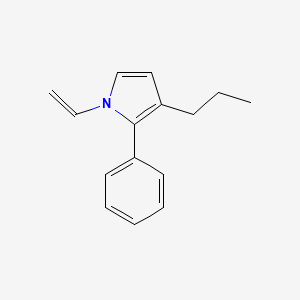 molecular formula C15H17N B14495842 1H-Pyrrole, 1-ethenyl-2-phenyl-3-propyl- CAS No. 63045-58-9
