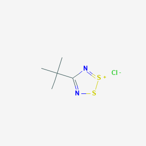 molecular formula C5H9ClN2S2 B14495896 1,2,3,5-Dithiadiazol-1-ium, 4-(1,1-dimethylethyl)-, chloride CAS No. 63432-63-3