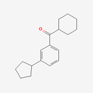 molecular formula C18H24O B14495909 Cyclohexyl(3-cyclopentylphenyl)methanone CAS No. 63297-33-6