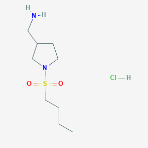molecular formula C9H21ClN2O2S B1449591 [1-(Butane-1-sulfonyl)pyrrolidin-3-yl]methanamine hydrochloride CAS No. 1803587-08-7