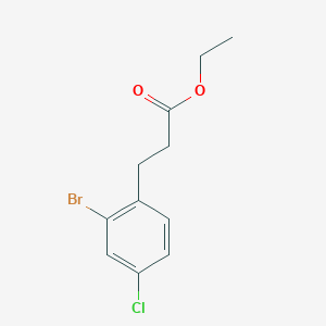 molecular formula C11H12BrClO2 B1449593 Ethyl 3-(2'-bromo-4'-chlorophenyl)propionate CAS No. 1261826-06-5