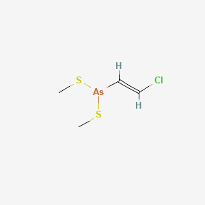 molecular formula C4H8AsClS2 B14495935 Arsine, bis(methylthio)(2-chlorovinyl)- CAS No. 64049-10-1