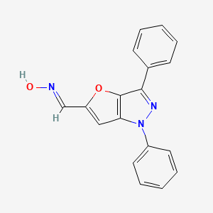 molecular formula C18H13N3O2 B14495948 (NE)-N-[(1,3-diphenylfuro[3,2-c]pyrazol-5-yl)methylidene]hydroxylamine 