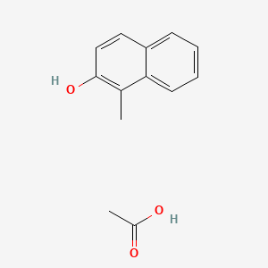 molecular formula C13H14O3 B14495954 Acetic acid;1-methylnaphthalen-2-ol CAS No. 64374-96-5