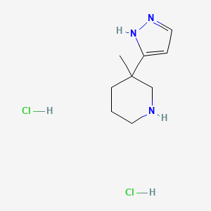 3-Methyl-3-(1h-pyrazol-3-yl)piperidine dihydrochloride