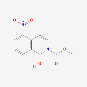molecular formula C11H10N2O5 B14495984 Methyl 1-hydroxy-5-nitroisoquinoline-2(1H)-carboxylate CAS No. 65325-48-6