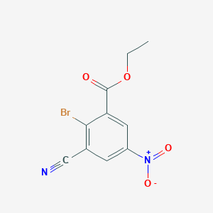 molecular formula C10H7BrN2O4 B1449599 Ethyl 2-bromo-3-cyano-5-nitrobenzoate CAS No. 1805520-27-7