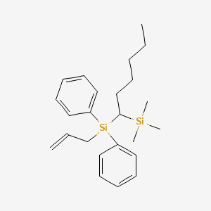 molecular formula C24H36Si2 B14496001 Diphenyl(prop-2-EN-1-YL)[1-(trimethylsilyl)hexyl]silane CAS No. 63453-03-2