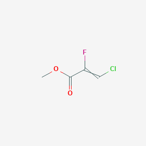 molecular formula C4H4ClFO2 B14496045 Methyl 3-chloro-2-fluoroprop-2-enoate CAS No. 65006-94-2