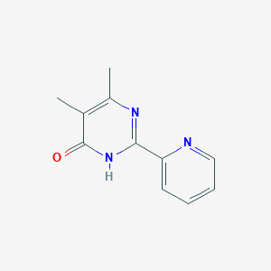 molecular formula C11H11N3O B1449606 5,6-二甲基-4-羟基-2-(吡啶-2-基)嘧啶 CAS No. 204394-52-5
