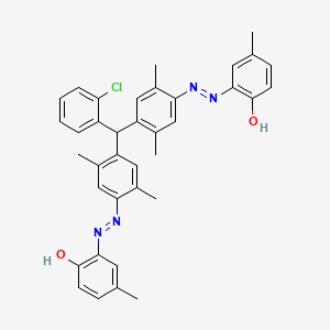 molecular formula C37H35ClN4O2 B14496064 Phenol, 2,2'-[[(2-chlorophenyl)methylene]bis[(2,5-dimethyl-4,1-phenylene)azo]]bis[4-methyl- CAS No. 63957-61-9