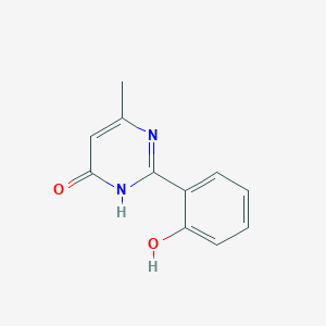 molecular formula C11H10N2O2 B1449611 2-(2-Hydroxyphenyl)-6-methyl-4-pyrimidinol CAS No. 76467-22-6