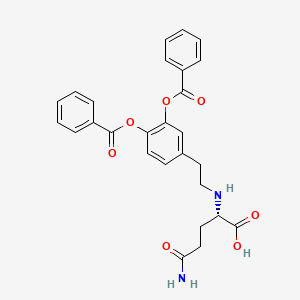molecular formula C27H26N2O7 B14496116 N~2~-{2-[3,4-Bis(benzoyloxy)phenyl]ethyl}-L-glutamine CAS No. 64145-75-1