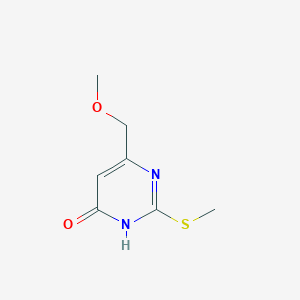molecular formula C7H10N2O2S B1449612 6-(Methoxymethyl)-2-(methylthio)pyrimidin-4(3H)-one CAS No. 68087-13-8