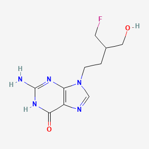 molecular formula C10H14FN5O2 B1449614 9-(4-Fluoro-3-(hydroxymethyl)butyl)guanine CAS No. 206067-83-6