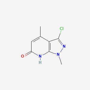molecular formula C8H8ClN3O B1449615 3-Chloro-1,7-dihydro-1,4-dimethyl-6H-pyrazolo[3,4-b]pyridin-6-one CAS No. 1312949-23-7